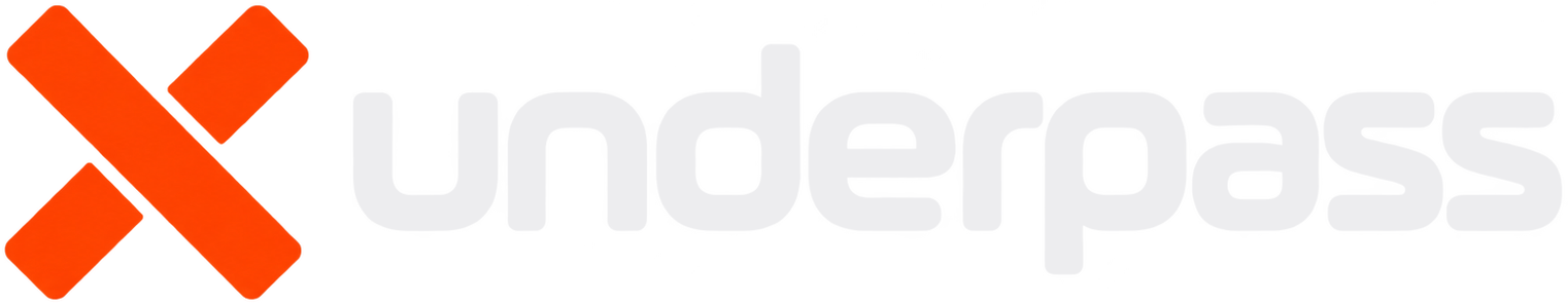 Underpass logo for dark backgrounds